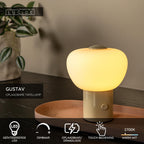GUSTAV - Oplaadbare Tafellamp - Accu/Batterij - Ø 8 cm - LED Dimb. - 1x0,8W 2700K - Beige | Essential