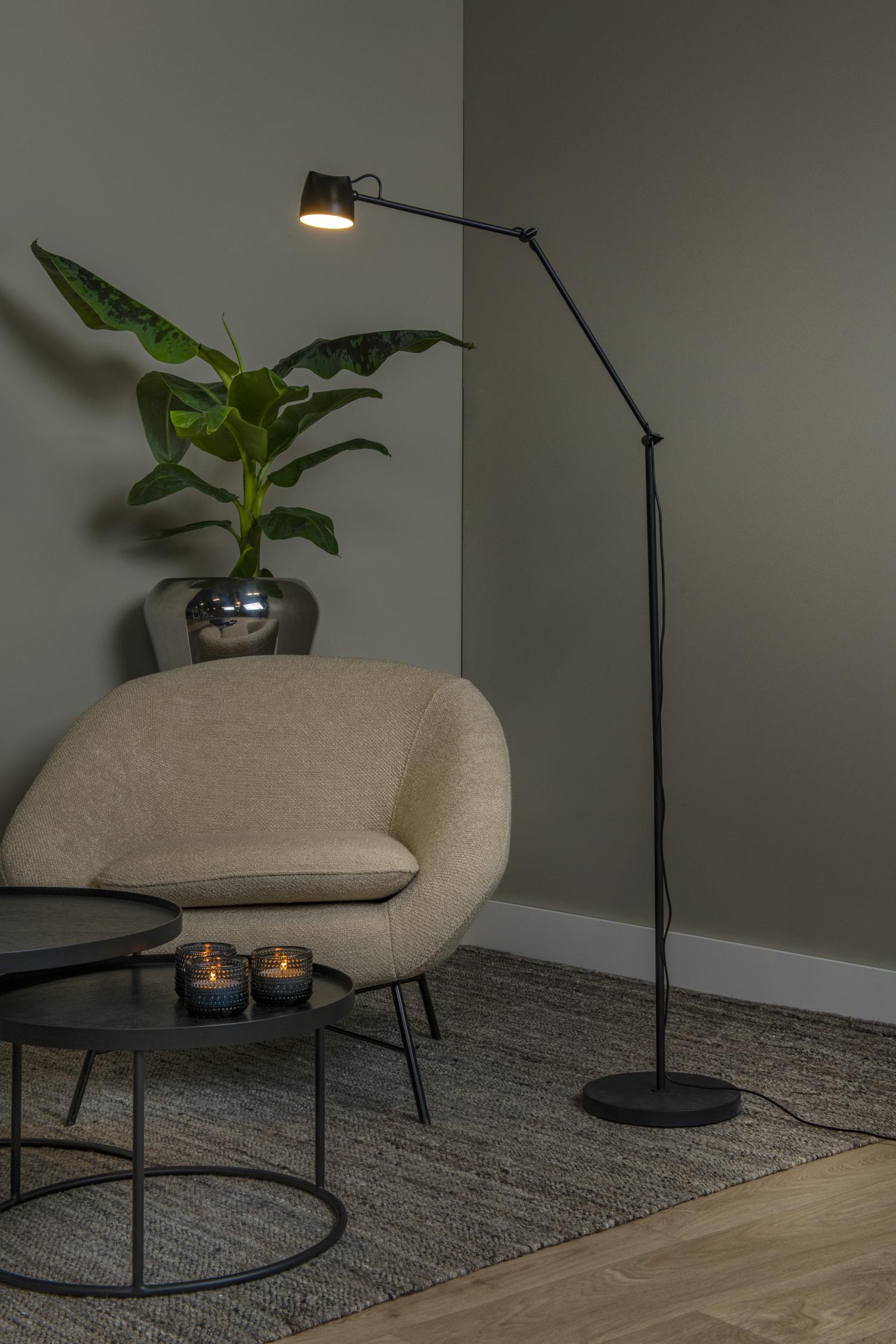 MILNE - Floor lamp - LED Dimmable - 1x8W 2700K - Black