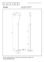 MILNE - Floor lamp - LED Dimmable - 1x8W 2700K - Black