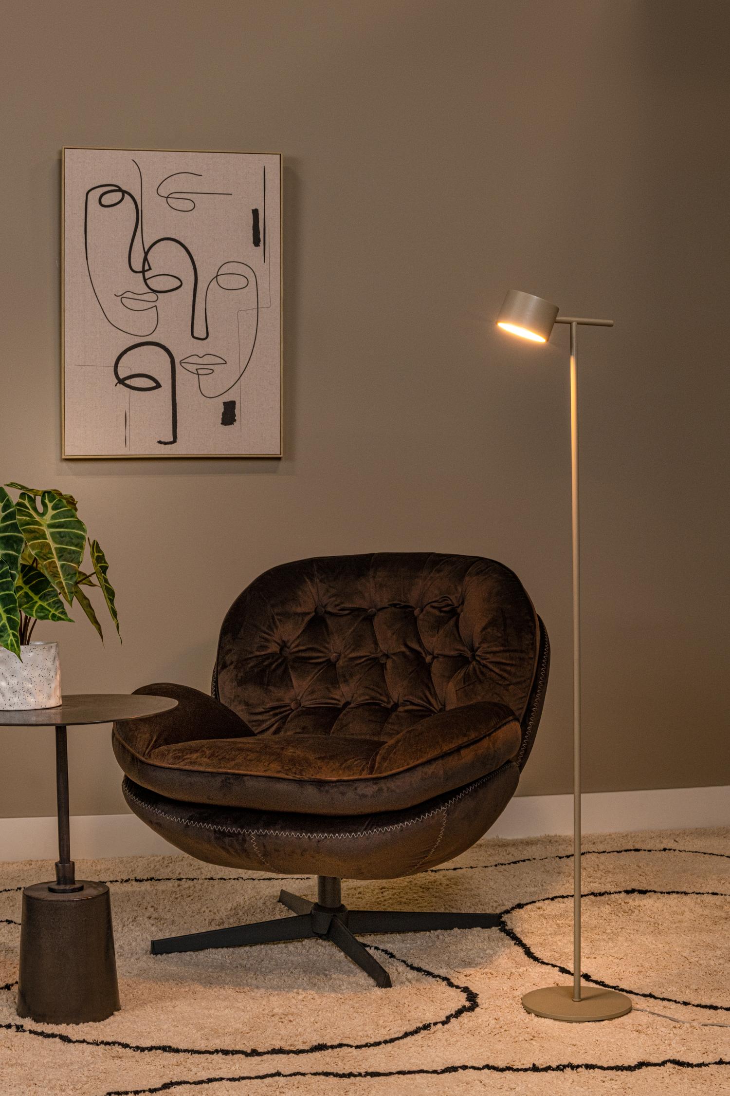 GIAN - Floor lamp - LED Dimmable - 1x9W 2700K - Taupe