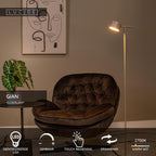 GIAN - Floor lamp - LED Dimmable - 1x9W 2700K - Taupe