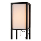 MENNO - Lampadaire - 1xE27 - Avec chargeur sans fil - Noir