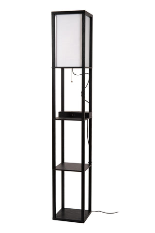 MENNO - Lampadaire - 1xE27 - Avec chargeur sans fil - Noir