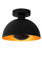 SIEMON - Plafonnière - Ø 25 cm - 1xE27 - Zwart