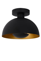 SIEMON - Plafonnière - Ø 25 cm - 1xE27 - Zwart
