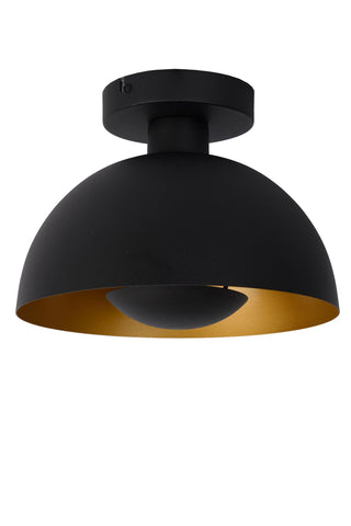 SIEMON - Plafonnière - Ø 25 cm - 1xE27 - Zwart