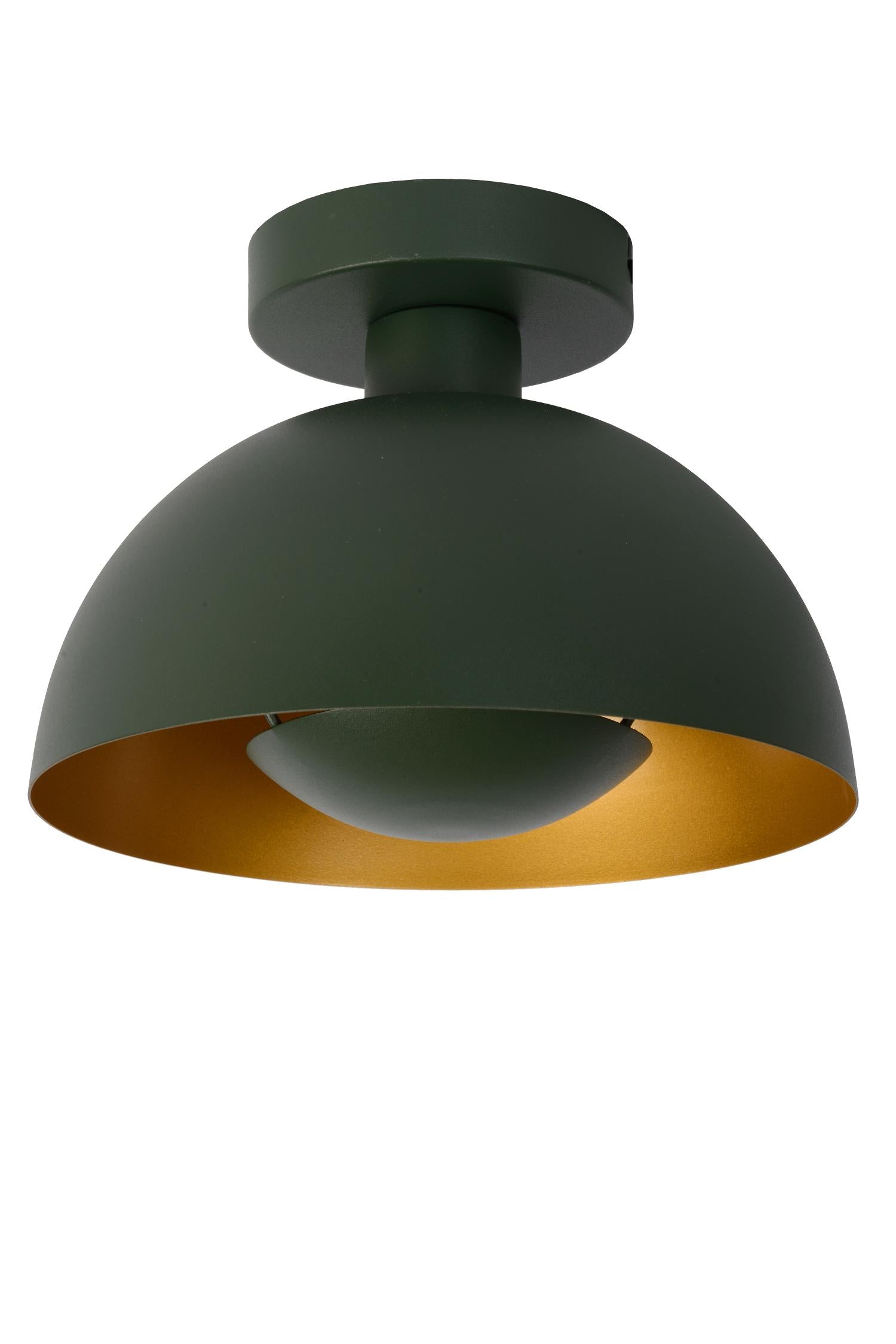 SIEMON - Plafonnière - Ø 25 cm - 1xE27 - Groen