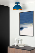 SIEMON - Plafonnière - Ø 25 cm - 1xE27 - Blauw
