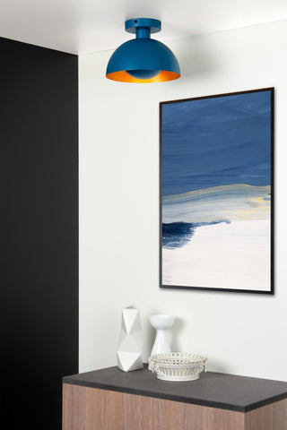 SIEMON - Plafonnière - Ø 25 cm - 1xE27 - Blauw