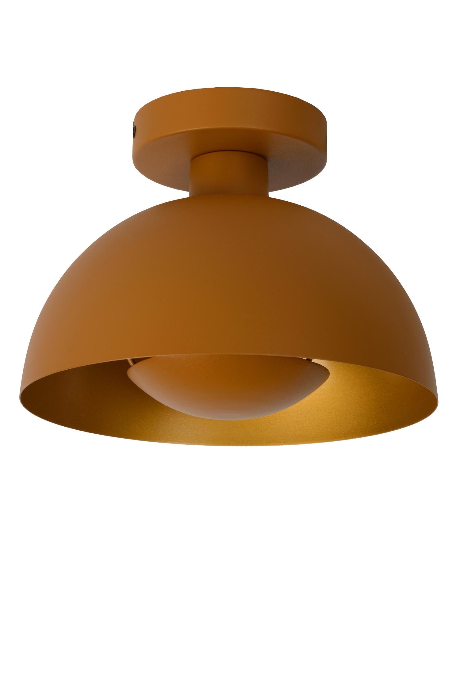 SIEMON - Plafonnière - Ø 25 cm - 1xE27 - Okergeel