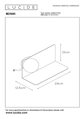 BONNI - Wandlamp - 1xG9 - Zwart