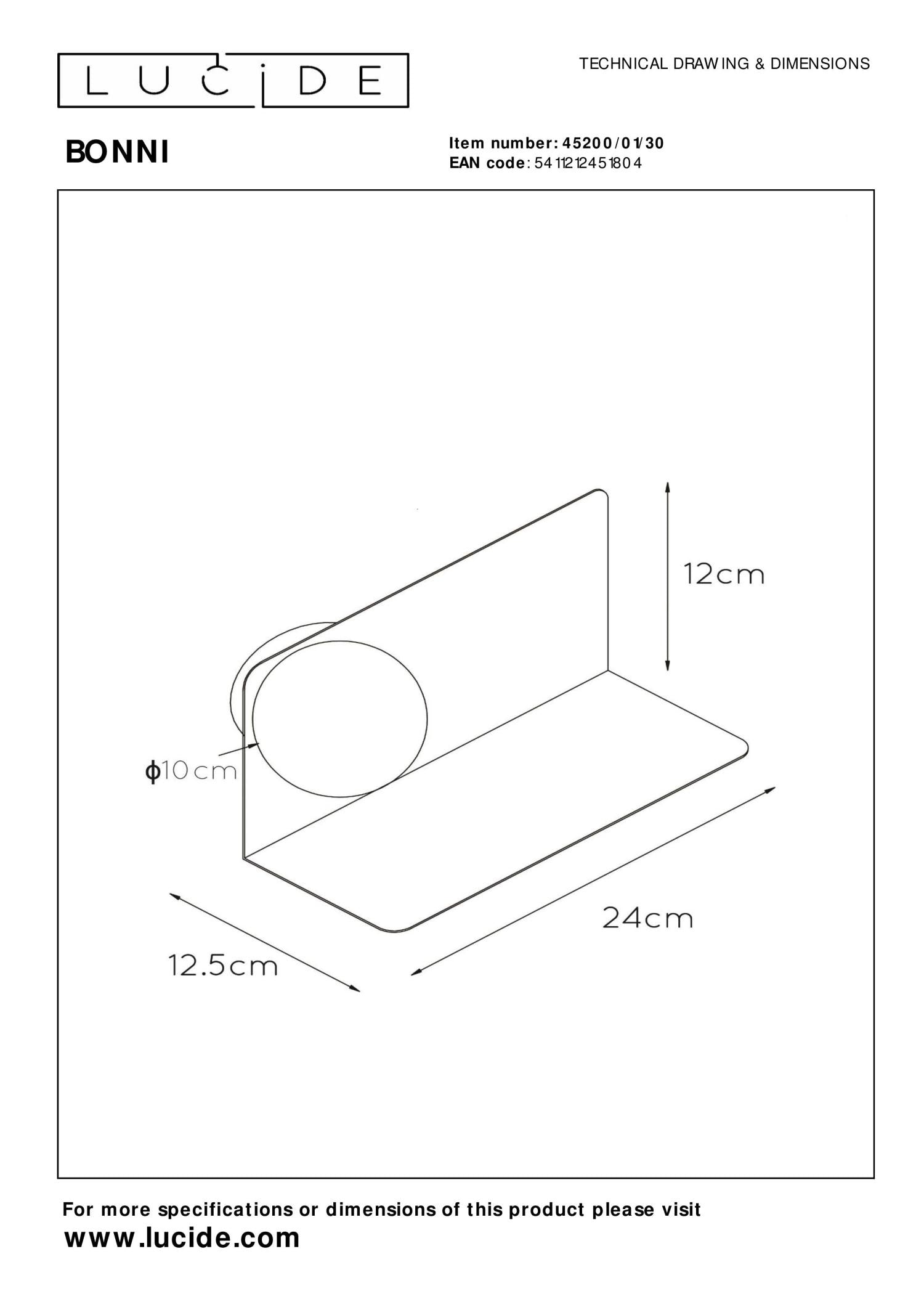 BONNI - Wandlamp - 1xG9 - Zwart