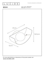 BENNI - Applique murale - 1xG9 - Vert