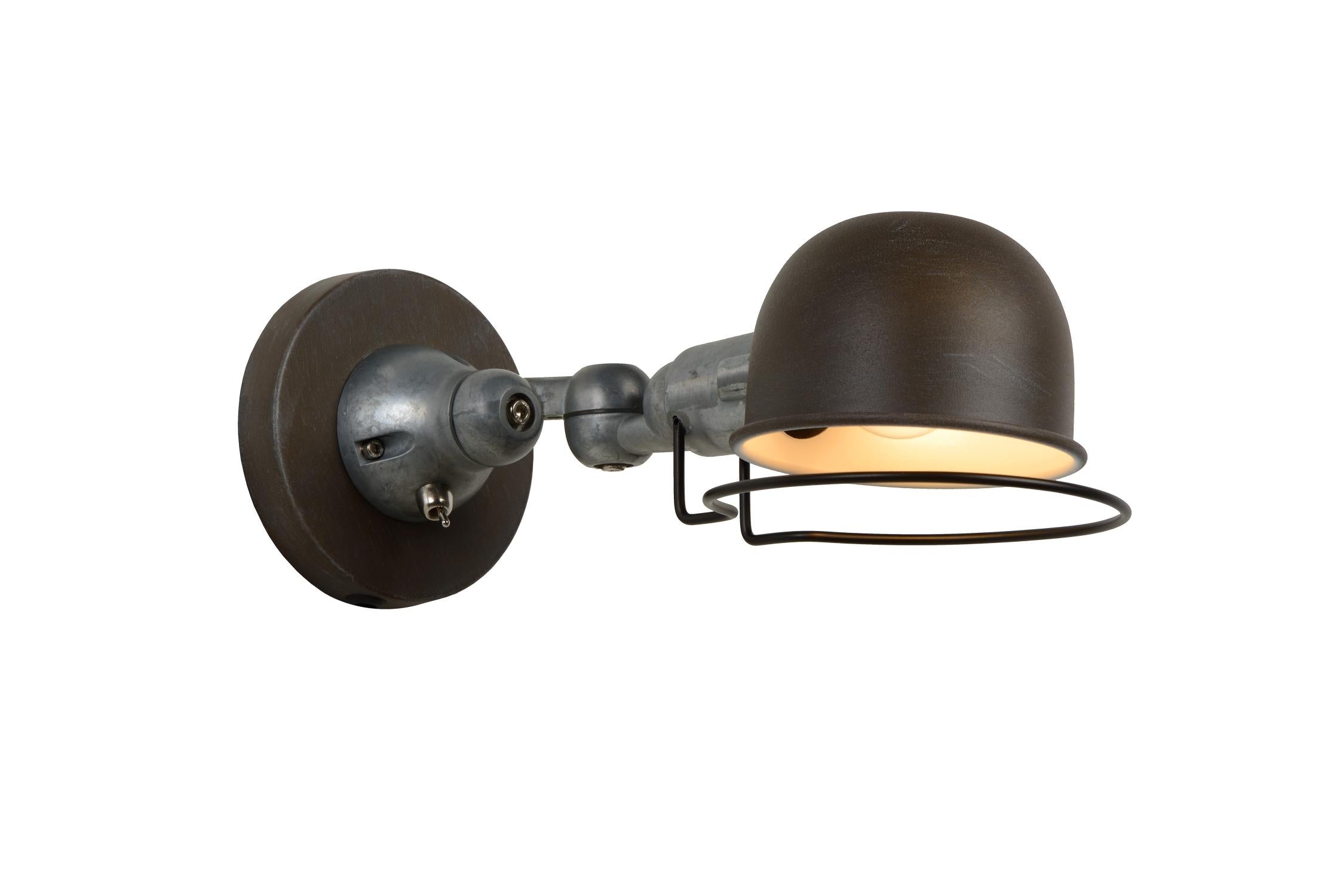 HONORE - Applique murale - 1xE14 - Brun rouille