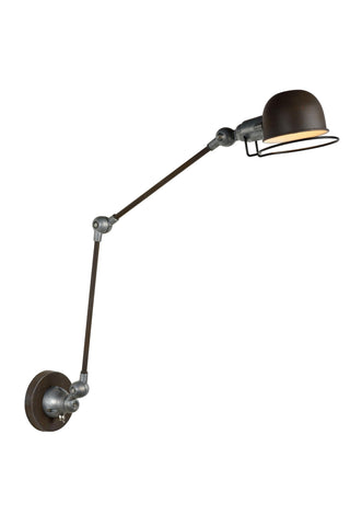 HONORE - Wandlamp - 1xE14 - Roest bruin