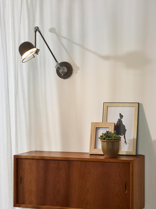 HONORE - Wandlamp - 1xE14 - Roest bruin