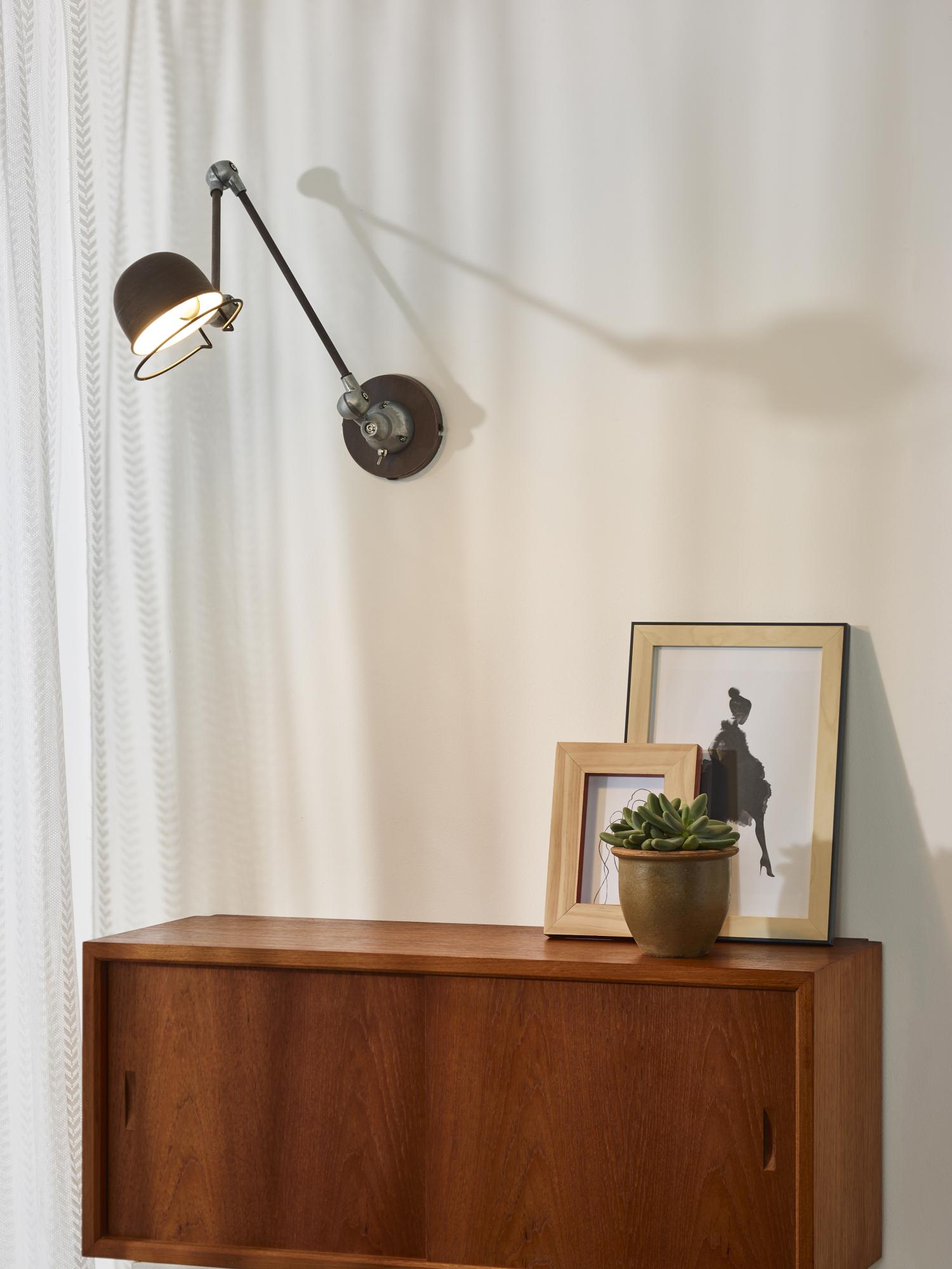 HONORE - Wandlamp - 1xE14 - Roest bruin