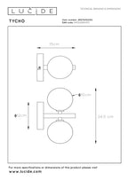 TYCHO - Wandlamp - 2xG9 - Mat Goud / Messing