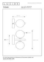 TYCHO - Wandlamp - 2xG9 - Zwart