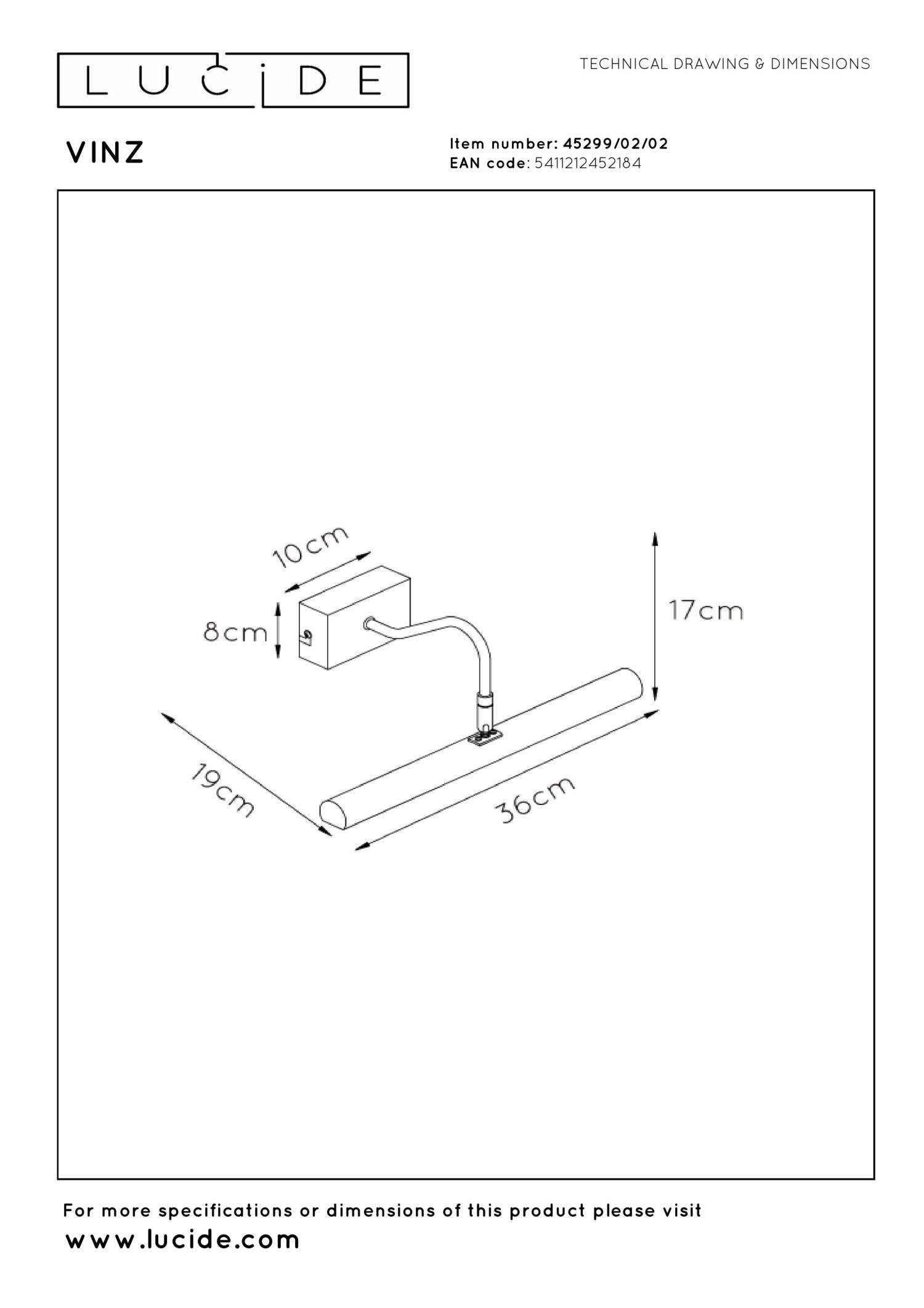 VINZ - Applique pour tableau - 2xG9 - Or mat / Laiton