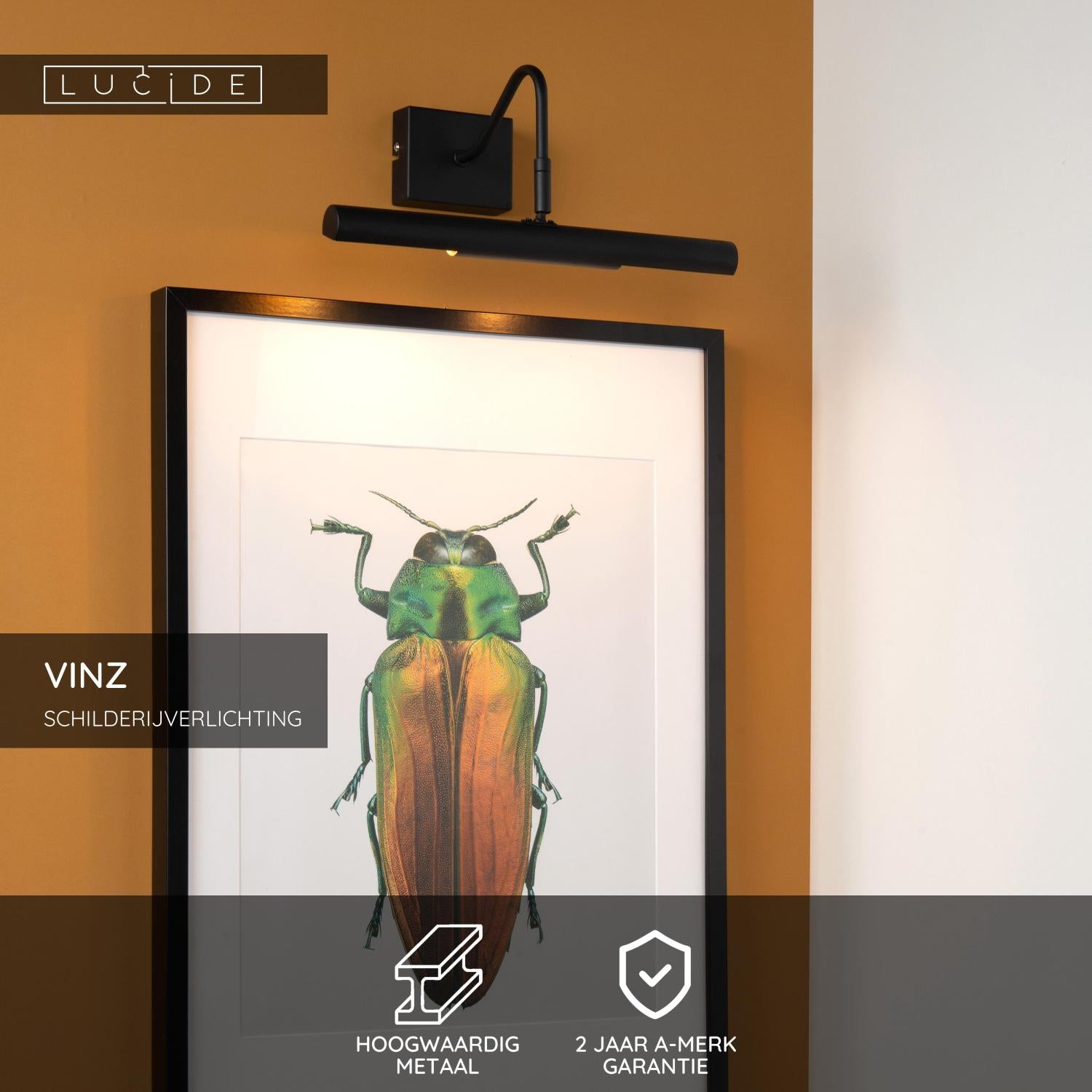 VINZ - Applique pour tableau - 2xG9 - Noir