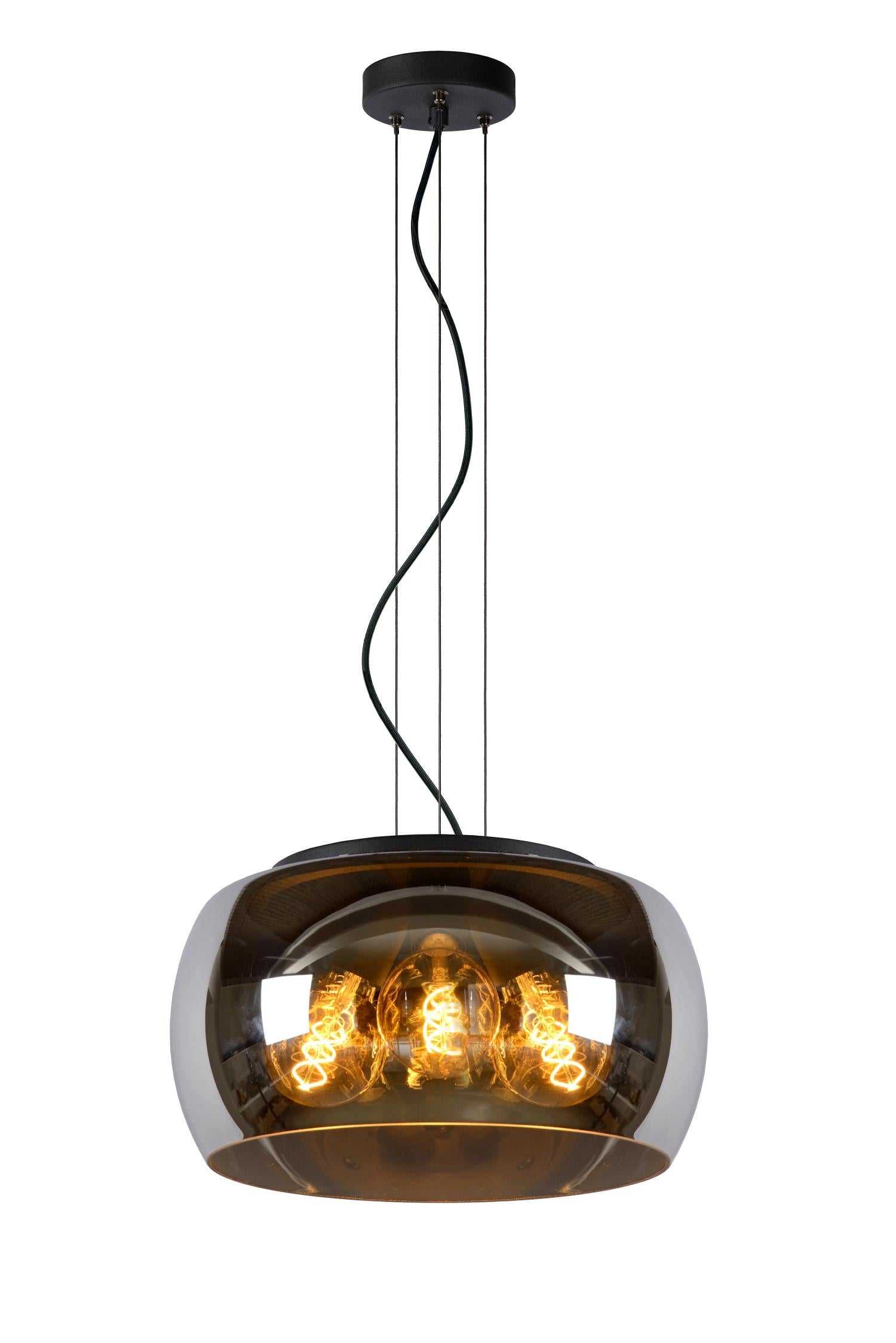 OLIVIA - Pendant light - Ø 40 cm - 3xE27 - Smoke