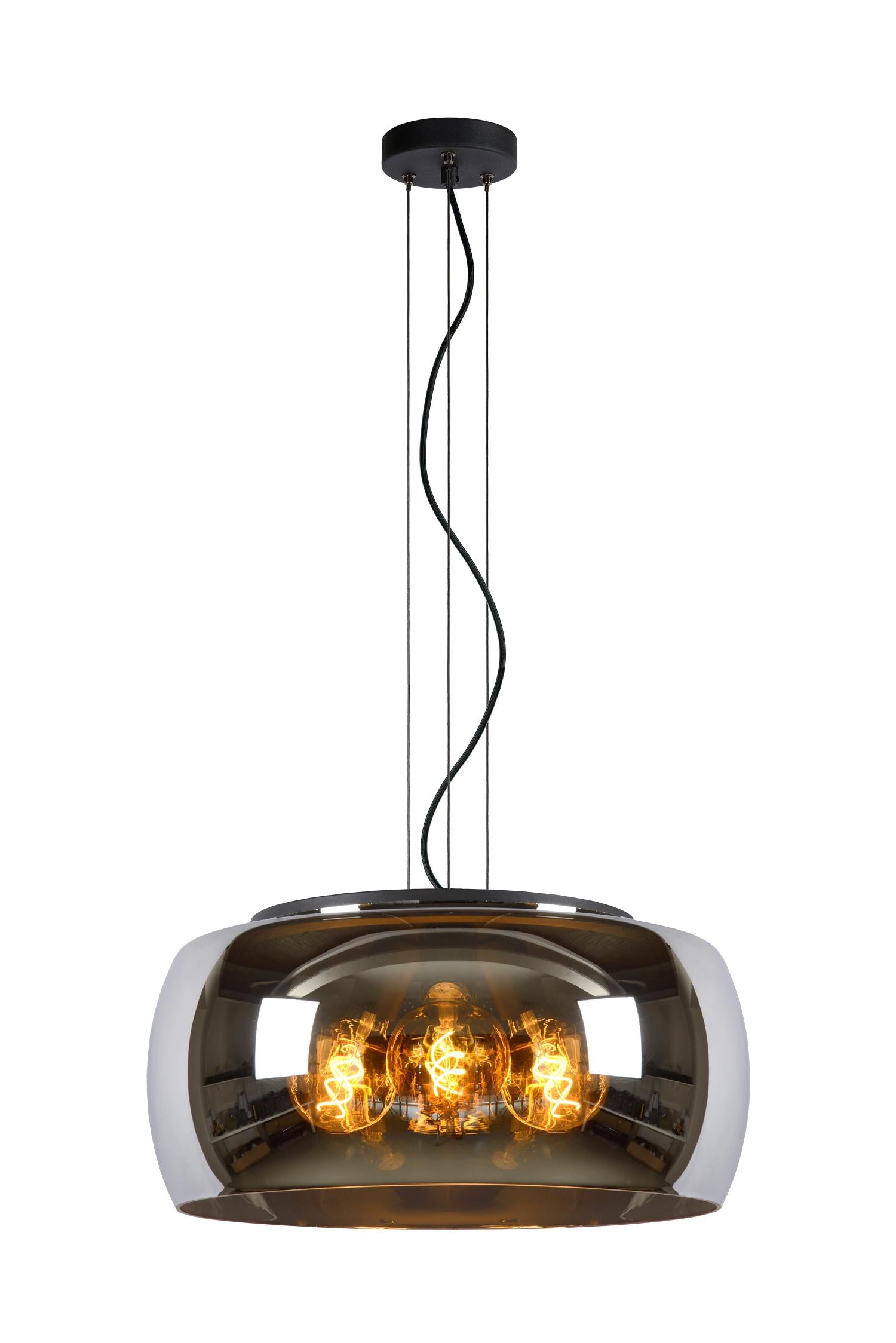 OLIVIA - Suspension - Ø 50 cm - 3xE27 - Fumé