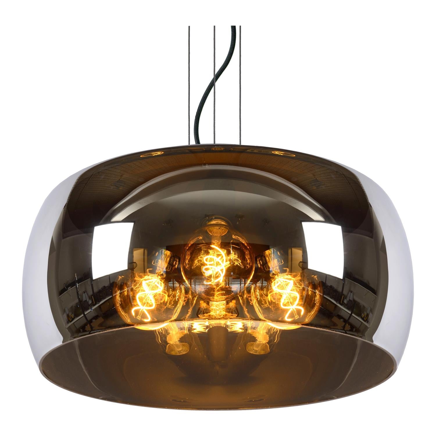 OLIVIA - Suspension - Ø 50 cm - 3xE27 - Fumé