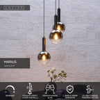 MARIUS - Pendant light - Ø 48.5 cm - 3xE27 - Black
