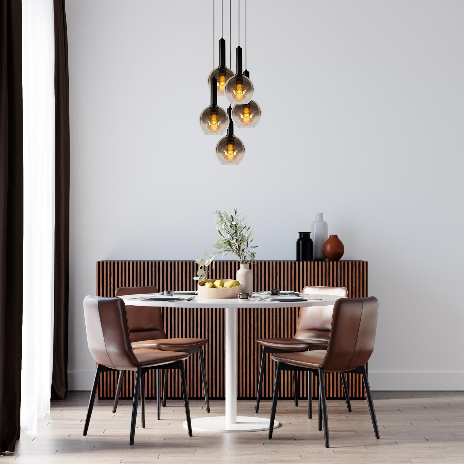 MARIUS - Suspension - Ø 55 cm - 5xE27 - Noir