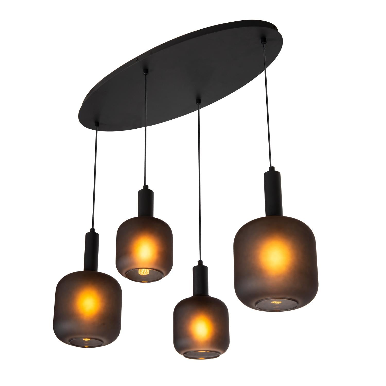 ELOISE - Hanglamp - 4xE27 - Zwart