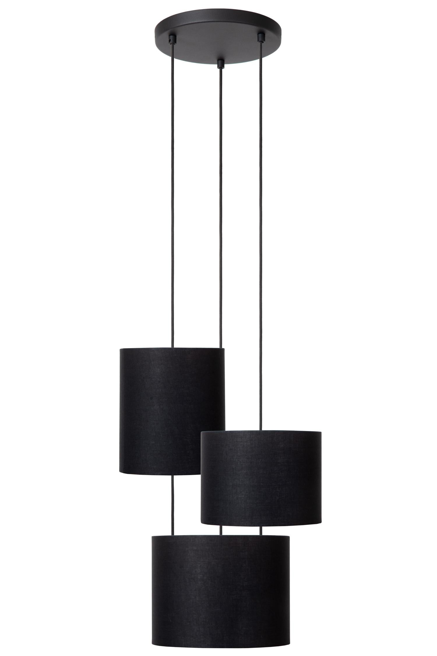 MAYA - Hanglamp - Ø 46 cm - 3xE27 - Zwart
