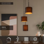 MAYA - Hanglamp - Ø 46 cm - 3xE27 - Zwart