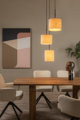 MAYA - Suspension - Ø 46 cm - 3xE27 - Beige