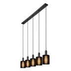 LAMBRES - Hanglamp - 5xE27 - Zwart