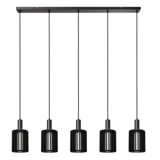 LAMBRES - Hanglamp - 5xE27 - Zwart