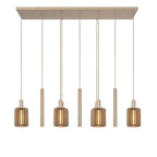 LAMBRES - Suspension - 6xE27 - Taupe