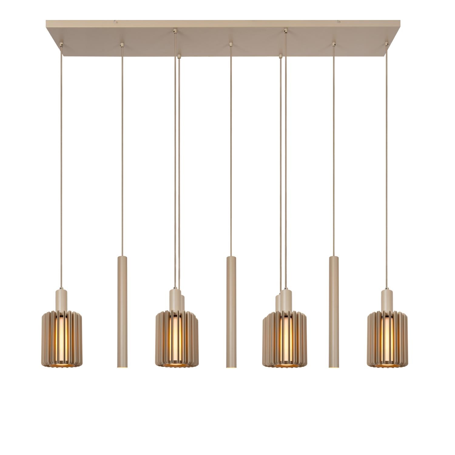 LAMBRES - Suspension - 6xE27 - Taupe