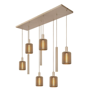 LAMBRES - Suspension - 6xE27 - Taupe