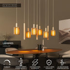 LAMBRES - Suspension - 6xE27 - Taupe
