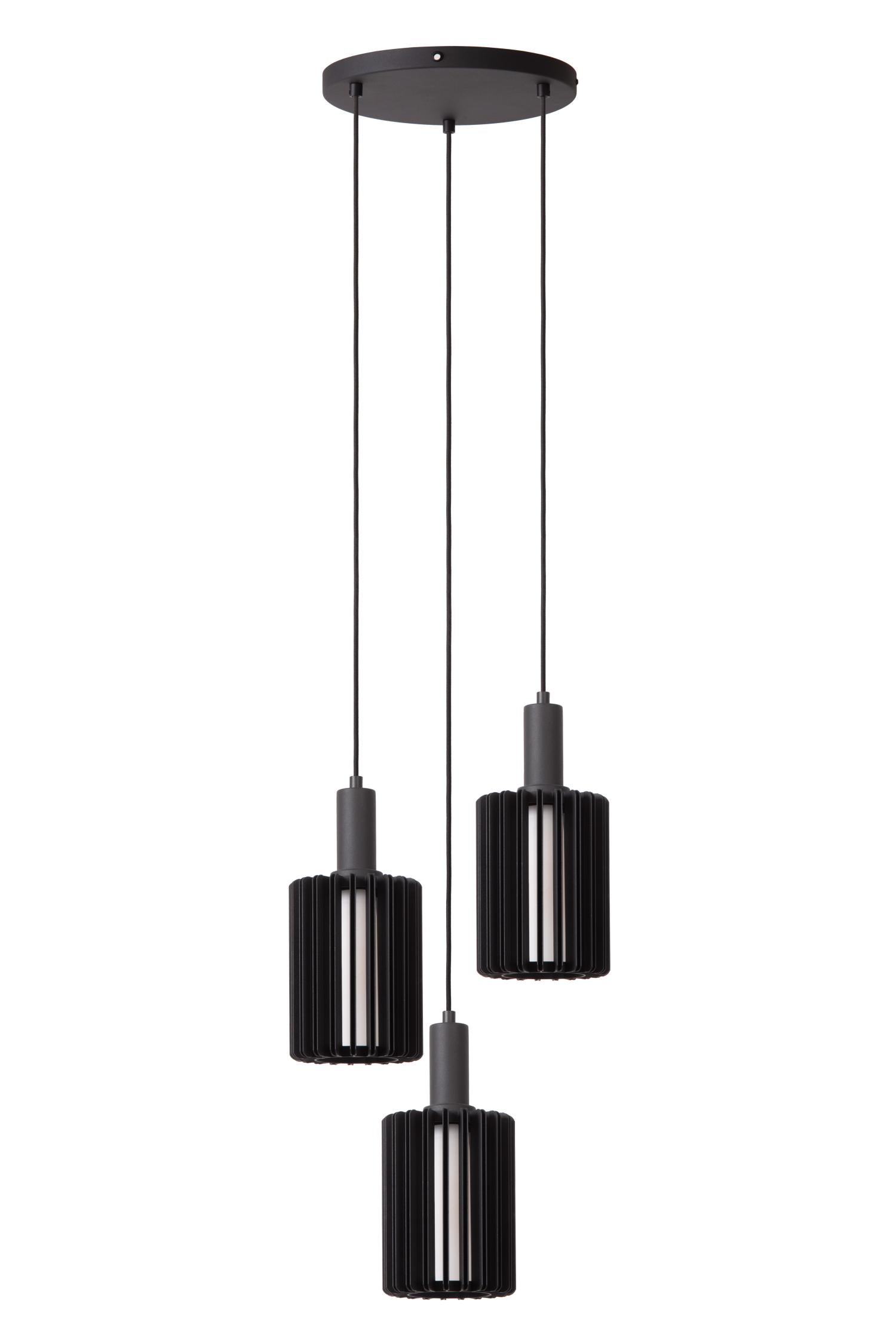LAMBRES - Suspension - 3xE27 - Noir