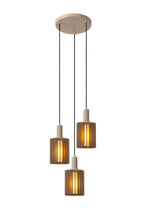 LAMBRES - Suspension - 3xE27 - Taupe