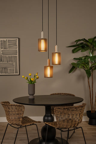 LAMBRES - Suspension - 3xE27 - Taupe