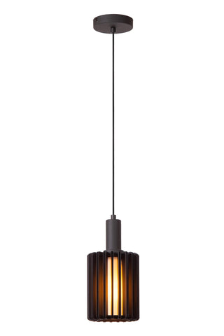 LAMBRES - Hanglamp - Ø 15 cm - 1xE27 - Zwart