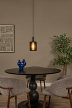 LAMBRES - Hanglamp - Ø 15 cm - 1xE27 - Zwart