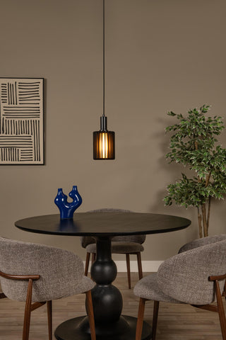 LAMBRES - Hanglamp - Ø 15 cm - 1xE27 - Zwart