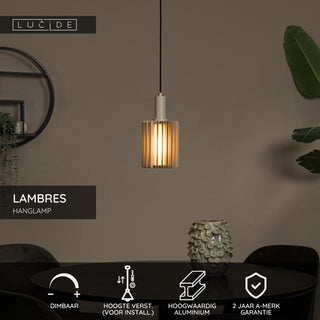 LAMBRES - Pendant light - Ø 15 cm - 1xE27 - Taupe