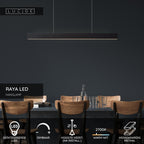 RAYA LED - Pendant light - LED Dimmable - 1x36W 2700K - Black