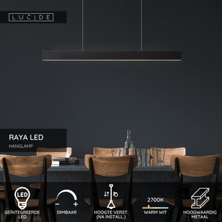 RAYA LED - Pendant light - LED Dimmable - 1x36W 2700K - Black