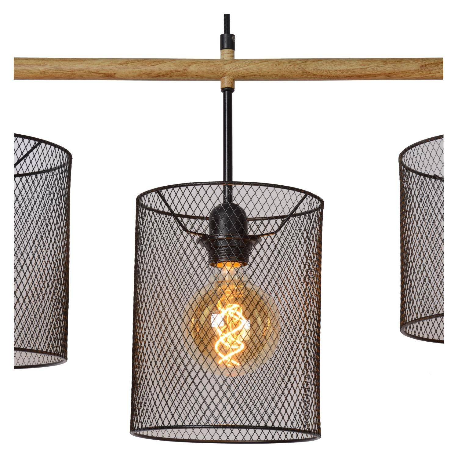 BASKETT - Hanglamp - 4xE27 - Zwart